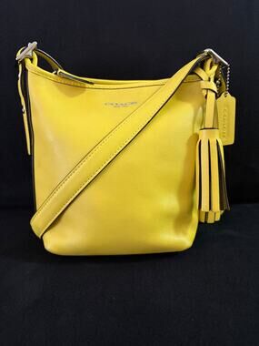 Coach Legacy Leather Mini Duffle Crossbody in Sunflower Yellow
